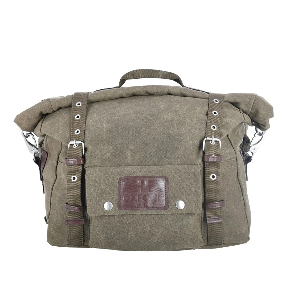 Oxford Heritage Motorcycle Motorbike Panniers Waterproof Touring Bags Khaki New - Image 4 of 4