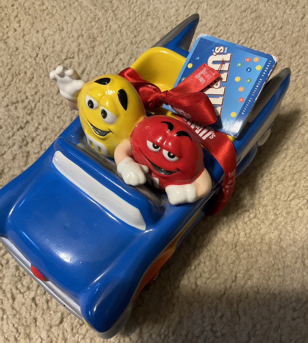Red and Yellow M&M in a Ceramic Blue Car NEW | eBay