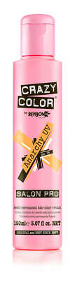 Crazy Color Semi Permanent UV Reactive Hair Color - 150ml Anarchy-Neon Orange