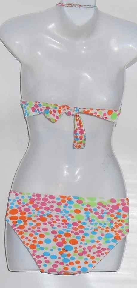 Traje de baño bikini halter lunares tres (3) piezas Greendog niñas multicolor 16 Foto 3 de 3
