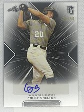 2021 LEAF PERFECT GAME COLBY SHELTON BLACK PAPER AUTO # 21/50