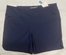 Lady Hagen Tummy Control 7" Pull On Shorts Size XXL Dark Navy Blue Golf NWT