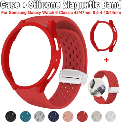 Strap + Case Cover For Samsung Galaxy Watch 6 Classic 43/47mm 40/44mm Watch Band