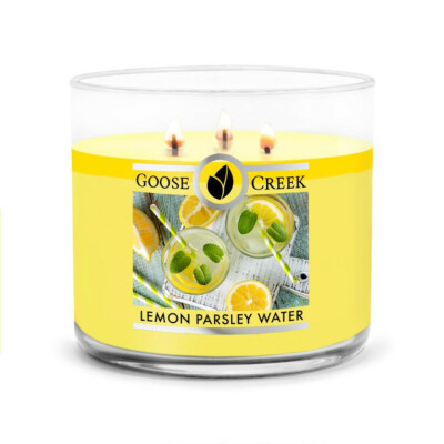 Goose Creek 3-Docht Duftkerze 411g Glas  Lemon Parsley Water