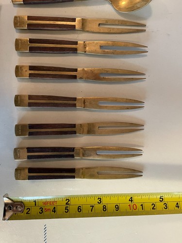 Juego de 15 piezas de cubiertos Tailandia, níquel bronce, elefante, 8 cucharas, 7 tenedores - Imagen 11 de 11