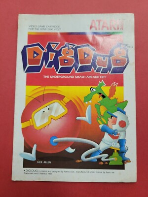 Dig Dug Manual Only Atari 2600
