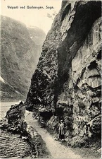 CPA AK NORWAY Veiparti ved Gudvangen, Sogn (258062)