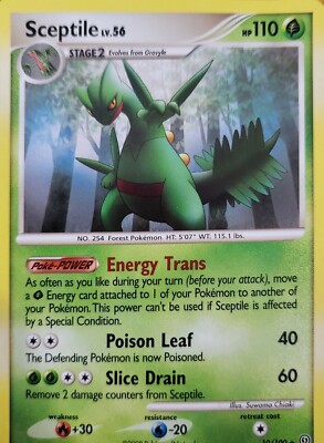 Sceptile 10/100 non-Holo Rare Pokemon Card Stormfront NM | eBay