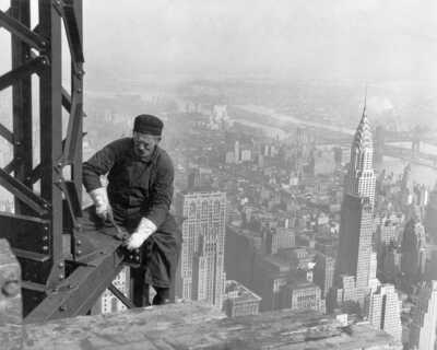 Lewis Hine Old Timer Structural Worker 1930 17''x 22'' Archival Art Print