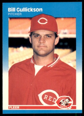 1987 Fleer Glossy Bill Gullickson . Cincinnati Reds #203