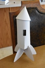 Craft Rocket, Cardboard, DIY Color Your Own Lot of 11
