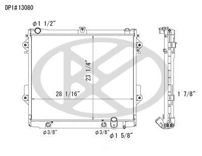 Radiator Koyo A13080