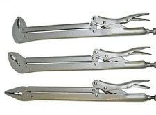 15" EXTRA LONG LOCKING PLIERS-- 3PC Set of Straight, 45 & 90 degree Bent Nose
