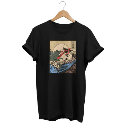 Monster Cat T-shirt, Grunge Clothes, Japan Streetwear, Japanese Aesthetic Shirt