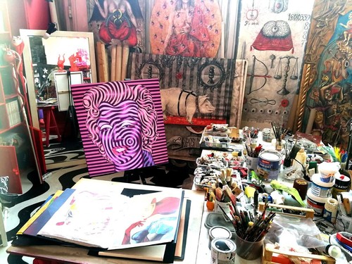 Marilyn Monroe Ritratto Dipinto Amira Artista Contemporanea Arte Pop Art Optical - Picture 10 of 24