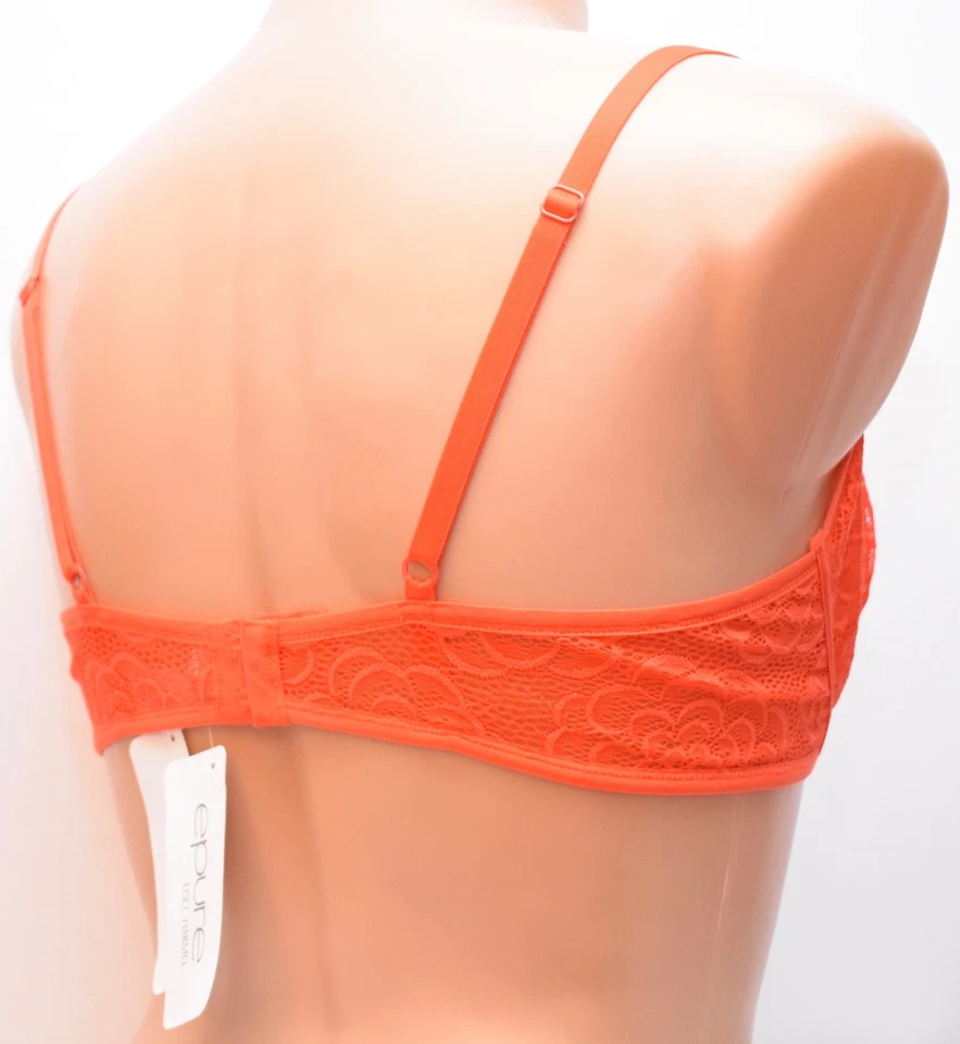 LISE CHARMEL Undewire Non-Padded Mesh Bra (PCP6335C) Mandarin Color, Size 38C  - Image 4 of 4