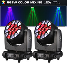 2PCS LED Wash Zoom 19X40W LED Moving Head RGBW DMX 4in1 Bee-eye Stage DJ Show