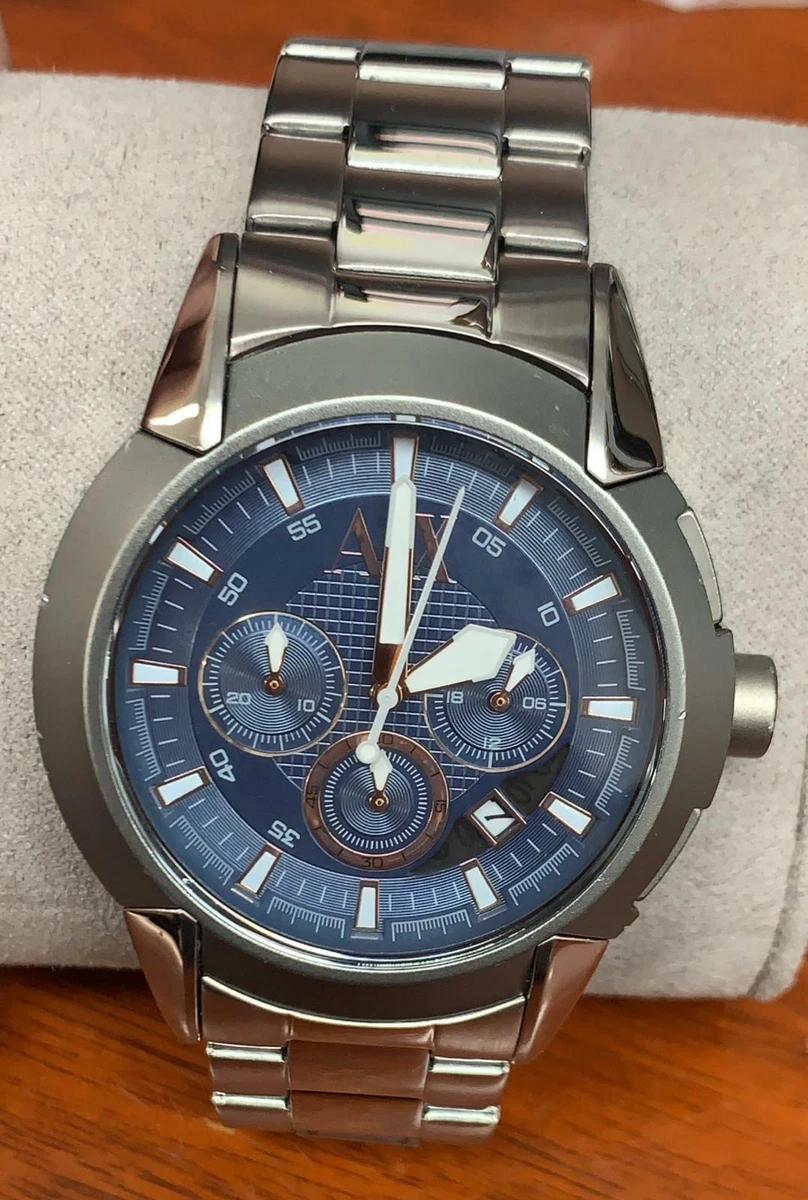 Armani exchange men's discount chronograph stainless steel watch