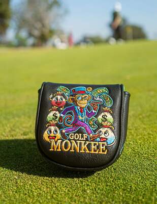 Golf Monkee LAB DF3 Center Shaft Mallet Putter Cover “Money Monkee”  Limited