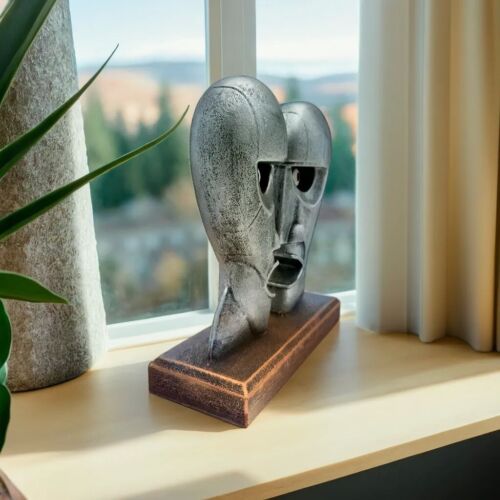 The Division Bell - Handmade Desktop Sculpture with Unique Sculpted Heads - Picture 4 of 11