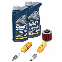 Inspektion ÖL 2L Paket FüR Yamaha Xv 250 Virago 250 1989-00 ÖLfilter ZüNdkerzen