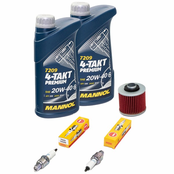 Inspektion ÖL 2L Paket FüR Yamaha Xv 250 Virago 250 1989-00 ÖLfilter ZüNdkerzen-image