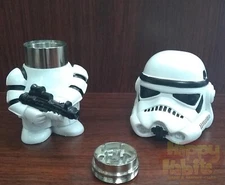 White Cool Star Wars Stormtrooper 3 Layers Tobacco Herb Crusher Grinder