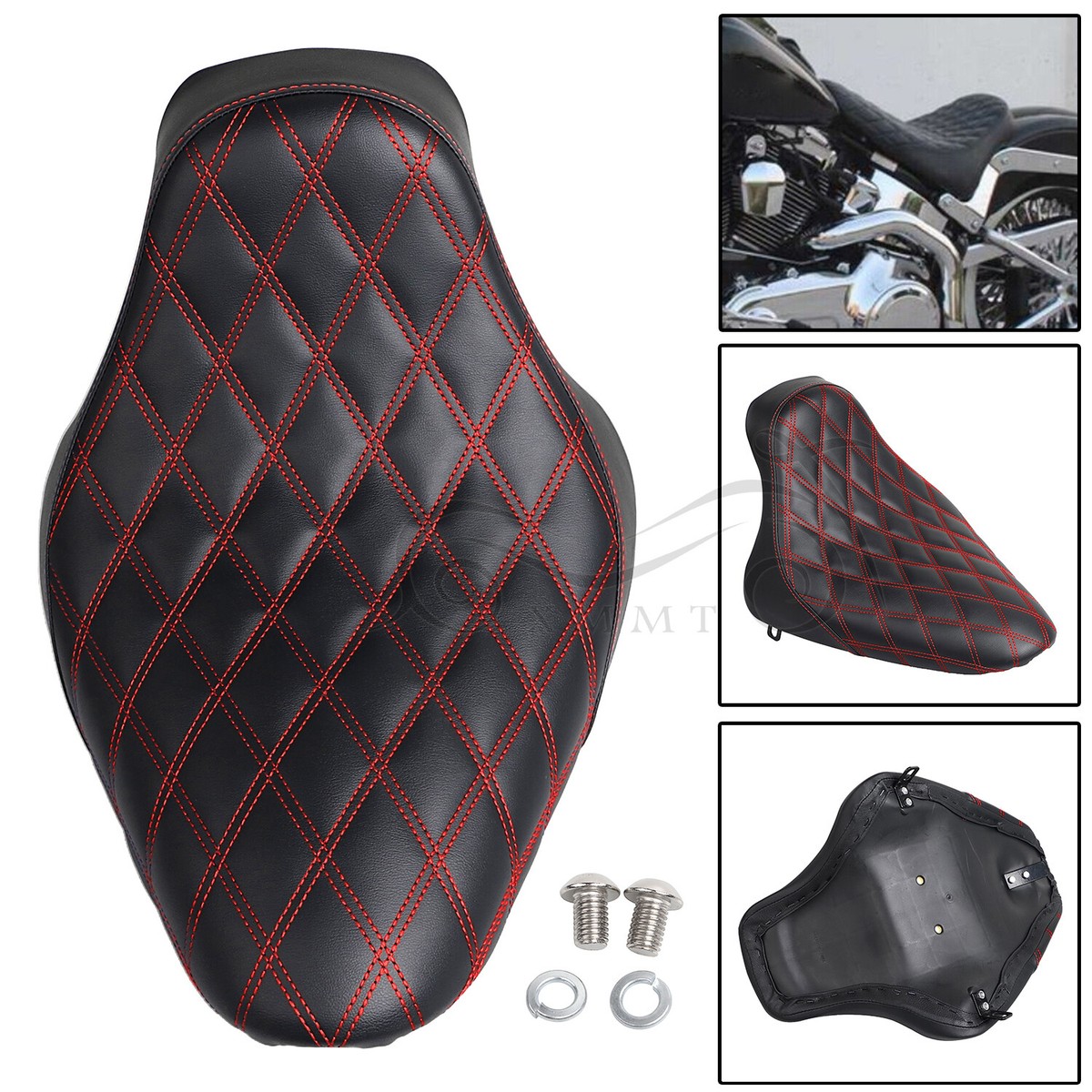 Harley Fat Boy EFI FLSTFI Softail FLSTN Black + Red Line Driver