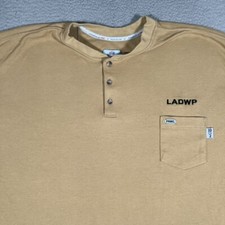 Tyndale Shirt Mens 4XRG Brown FR Flame Resistant Workwear Henley Casual USA