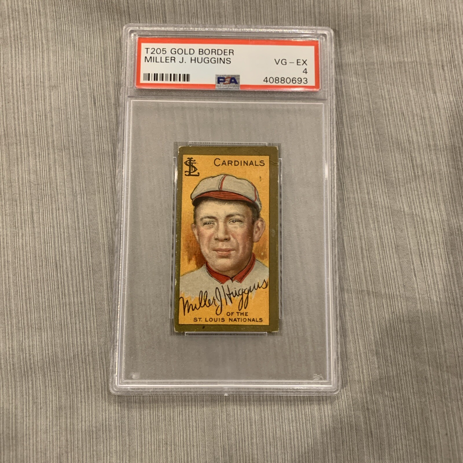 1911 T205 Gold Border Miller J. Huggins Psa 4