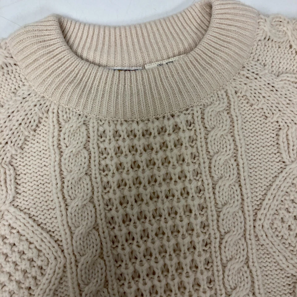 Suéter De Colección Años 80 Patricio Hombres Crema Marfil Cable Tejido Invierno PESCADOR M Foto 4 de 4