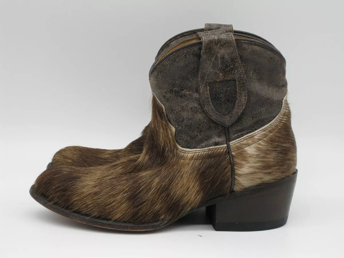 MATISSE RANGER SHORT WESTERN COWGIRL BOOTS WOMEN S 6.5 PONY HAIR