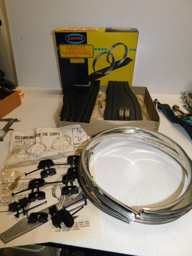 VINTAGE AURORA MODEL MOTORING LOOP THE LOOP H.O. SLOT CAR TRACK SET ...