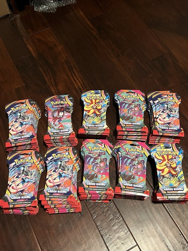Brand New! 100 Pokemon TCG Chaos Rising Sleeved Booster Packs-FACTORY SEALED!