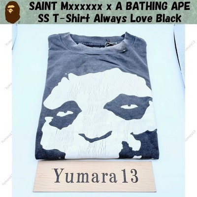 SAINT Mxxxx x A BATHING APE SS T-Shirt Always Love Schwarz