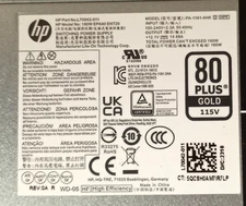 L70042-011 HP M01-F3214 Model: PA-1181-6HK 180W 80+ Gold Desktop Power Supply