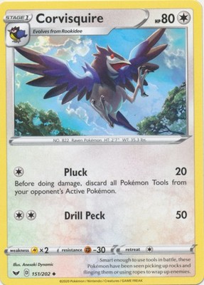 Corvisquire~151/202~LP~Sword & Shield Base Set~PKM