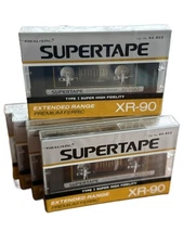 Lot Of 5 Realistic Supertape XR-90 Blank Audio Cassette Tape 44-922 NEW & SEALED