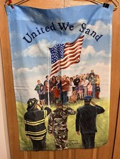 Garden Flag 24.5 X36 double sided -custom design USA Patriotic United We Stand