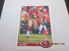 JERRY RICE 49ERS 1991 UPPER DECK BASE CARD  #57
