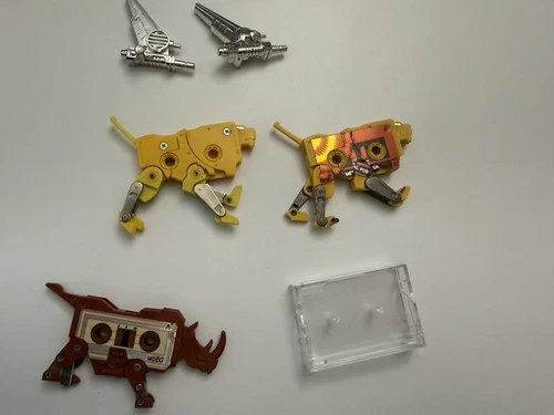 Transformers G1 Cassettes two STEELJAW & one RAMHORN Vintage 1986 G1