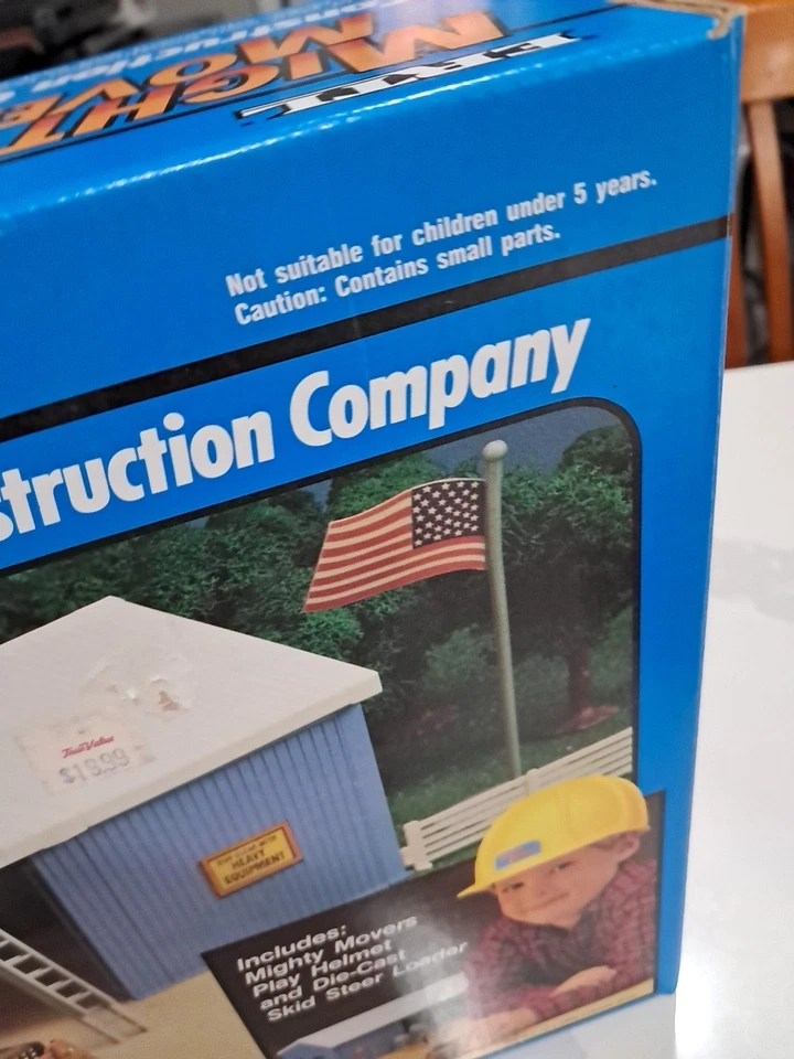 RARE 1991~ ERTL~ Mighty Movers Construction Co. Playset~50 Pcs~New In Sealed Box - Image 2 of 4