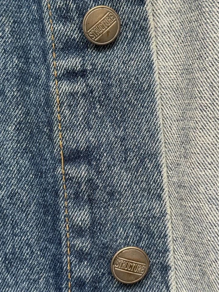 Preowned Vintage STRUCTURE denim trucker jacket Size XL - Image 3 of 4