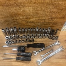 Lot of 48 Snap-On Tools Various Drives- Shallow, Swivel, Deep mm Sockets & More