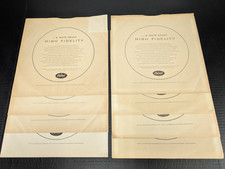 Lot of 8 Vintage Capitol Records 12" Company Inner Sleeves for 33 RPM Rock Jazz