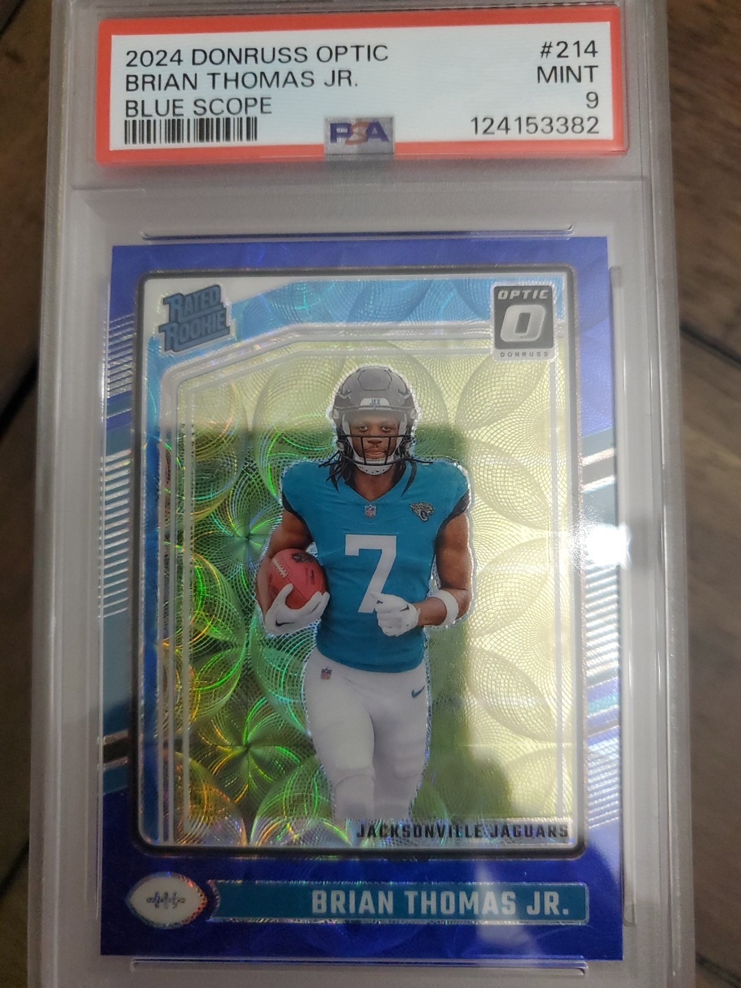 2024 Donruss - Rated Rookie Brian Thomas Jr.  Optic Preview Blue Scope Prizm