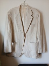 Vtg Peale Carr Mens Beige Cream Sport Coat Blazer Suit Jacket 43r Usa Excellent Vtg Peale Carr Mens Beige Cream Sport Coat Blazer Suit Jacket 43r Usa Excellent
