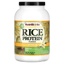 2 X NutriBiotic, Raw Rice Protein, Vanilla, 3 lb (1.36 kg)