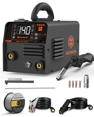 HZXVOGEN 3IN1 MIG WELDER ARC 200A IGBT Fülldraht Schweißmaschine GASLESS
