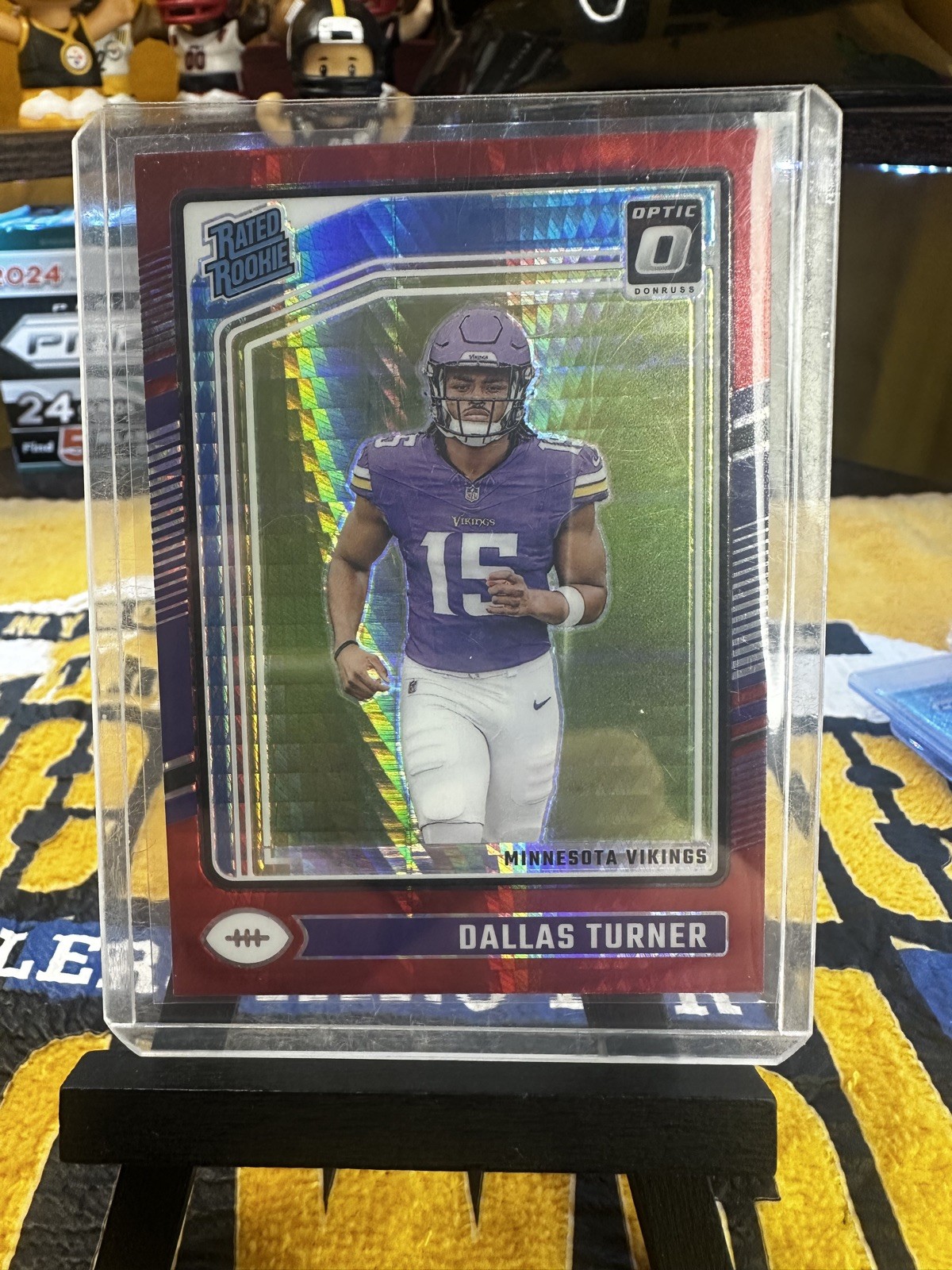 2024 Panini Donruss Optic - Rated Rookie Dallas Turner #224 Red Hyper Prizm (RC)